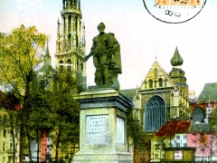 Anvers La Place Verte et Statue Rubens