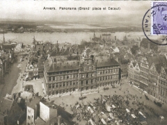 Anvers Panorama Gran' place et Escaut