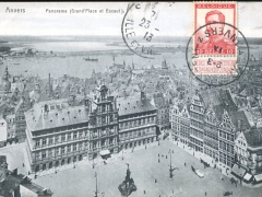 Anvers Panorama Grand'Place et Escaut