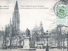 Anvers Place et statue Rubens