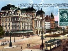Anvers Vue sur l'Avenue de France et l'Opera Flamand