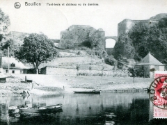 Bouillon Pont levis et chateau vu de derriere