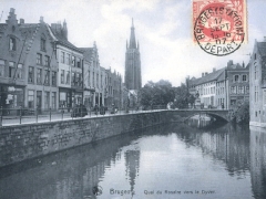 Bruges Quai du Rosaire vers le Dyver