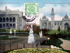 Bruxelles Exposition 1910 Jardin Francais et quelques Pavillons