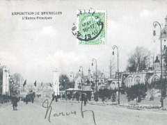 Bruxelles Exposition 1910 L'Entree Principale