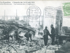 Bruxelles Exposition 1910 L'incendie de 14 15 Aout 1910