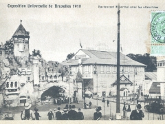Bruxelles Exposition 1910 Restaurant Zillerthal avec les attractions