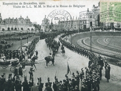 Bruxelles Exposition 1910 Visite de LLMM le Roi et la Reine de Belgique