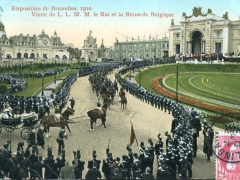 Bruxelles Exposition 1910 Visite de LLMM le Roi la Reins de Belgique