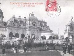 Bruxelles Exposition 1910 le chien Vert