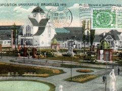 Bruxelles Exposition Universelle 1910 Pavillon Allemand et Jardin Hollandais