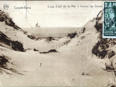 Coxyde Bains Coup d'oeil de la Mer a travers les Dunes