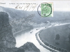 Dinant La Meuse Vue prise des Rochers de Freyr