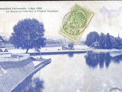 Liege Exposition Universelle 1905 La Meuse et l'Ourthe a l'Union Nautique