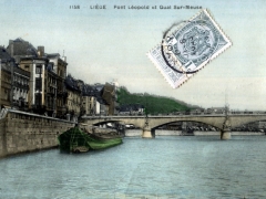 Liege Pont Leopold et Quai Sur Meuse