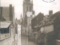 Louvain Vue sur la Dyle et tour de l'eglise Ste Gertrude