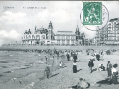 Ostende Le Kursaal et la plage