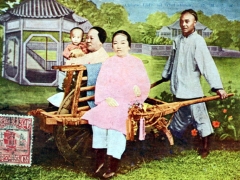 Chinese Lady on Wheelbarrow