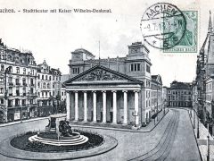 Aachen-Stadttheater-mit-Kaiser-Wilhelm-Denkmal