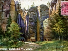 Adersbach Eingang zur Felsenstadt