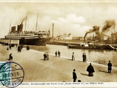 Bremerhaven Schnelldampfer des Nordd Lloyd Kaiser Wilhelm II
