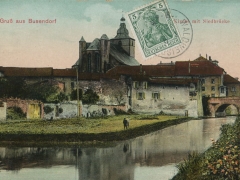 Busendorf Gruss aus Kirche mit Niedbrücke