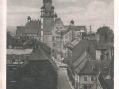 Döbeln Rathaus mit Kirchstrasse