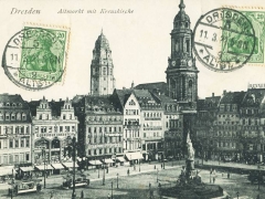Dresden Altmarkt mit Kreuzkirche