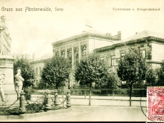 Fürstenwalde Gymnasium und Kriegerdenkmal