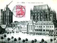 Köln Dom Südseite im Jahre 1824