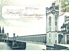 Köln Gruss aus Eisenbahnbrücke