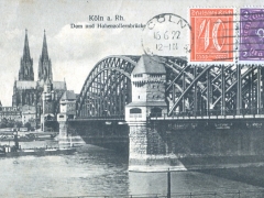 Köln a Rh Dom und Hohenzollernbrücke
