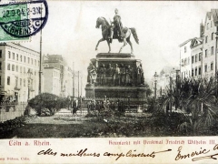 Köln am Rhein Heumarkt mit Denkmal Friedrich Wilhelm III