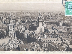 München Blick von der Frauenkirche auf die Stadt