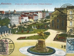 Mannheim Partie am Schloss mit Kaiser Wilhelm Denkmal