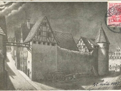 Pforzheim untere Augasse und Turmstrasse mit Schelmenturm