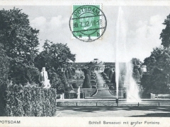 Potsdam Schloss Sanssouci mit grosser Fontaine