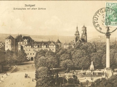 Stuttgart Schlossplatz mit altem Schloss