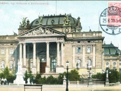 Wiesbaden kgl Hoftheater und Schillerdenkmal