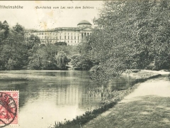 Wilhelmshöhe Durchblick vom Lac nach dem Schloss