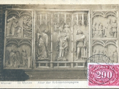 Wismar St Marien Altar der Krämerkompagnie