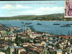 Constantinople Vue panoramique de Top Hane et du Bosphore