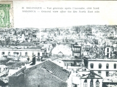 Salonica General view after the fire North East side