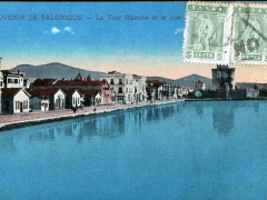 Salonique La Tour Blanche et le quai