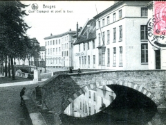 Bruges Quai Espagnol et pont la tour britische Frankatur