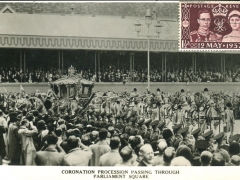 Coronation Procession passing through Parliament Square