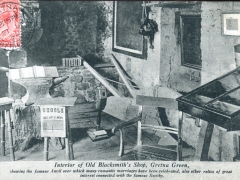 Gretna Green Interior of Old Blacksmith's Shop