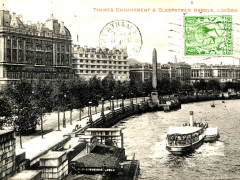 London Thames Embankment and Cleopatra's Needle