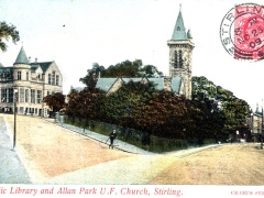 Stirling Public Library and Allan Park U F Church