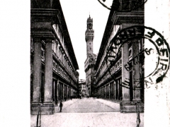 Firenze Il Portico delgi Uffizi e Palazzo Vecchio